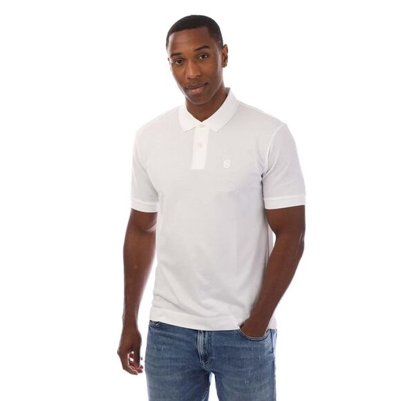 Boss Mens Cotton Polo Shirt / White